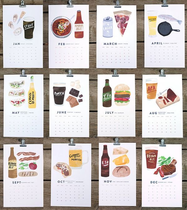 Beer and Food Pairings Calendar