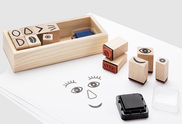 MUJI Stamp Set Funny Face