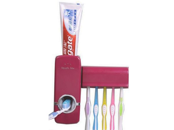 Automatic Toothpaste Dispenser and Toothbrush Holder