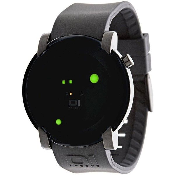 Gamma Ray Round Green LED Gun Metal Watch