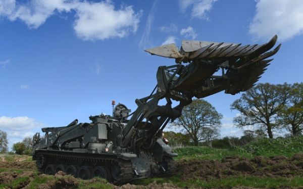 MANDATORY CREDIT: BAE/REX Shutterstock. Editorial use only. **EMBARGO 00.01 12th February**  Mandatory Credit: Photo by BAE/REX/Shutterstock (5585740b)  Terrier combat vehicle  (EMBARGO 00.01 12th February) Terrier combat vehicle upgraded with new innovations - 11 Feb 2016  **EMBARGO 00.01 12th February**  FULL COPY: http://www.rexfeatures.com/nanolink/ry7e  Widely regarded as the ?Swiss Army Knife? of combat engineering vehicles, BAE Systems? Terrier has been fitted with new technologies and systems by its defence engineers.  The updated vehicle offers a new telescopic investigation arm and the ability to wade through two metre wave surges.  The telescopic investigation arm extends over 8m from the vehicle ? one of the longest in the world available for such a vehicle - allowing crews to probe and unearth buried devices from a safe distance. Additionally, the vehicle can now be exported with a rock hammer, ripper and earth augur ? hugely extending its capabilities.